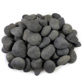 FANTIAN 40 lbs Bulk Black River Rocks for Landscaping, 3-4 Inch Mexican Beach Pebbles, Decorative Black Stones for Planters Garden Fish Tank Walkways and Outdoor Decorative Stones