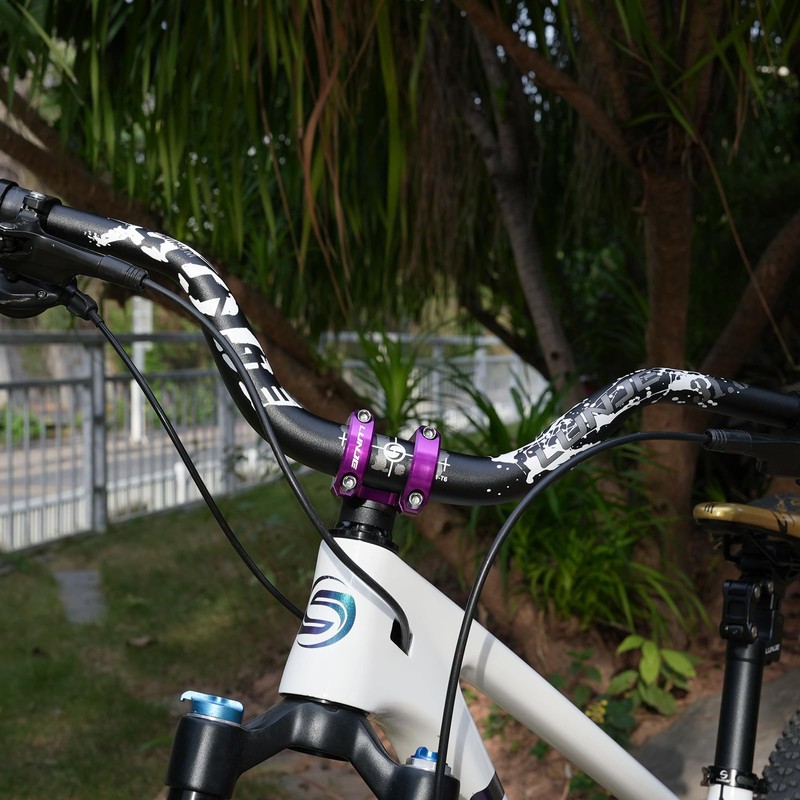 LUNJE Mountain Bike Handlebar, 31.8mm, 35/50/70/90/120mm Rise Options, 780mm Cutable