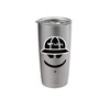 Funny Black Baseball Cap Marshmallow Angry Face Stainless Steel Insulated