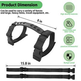 DaBoQQQ Easy Carry Straps Dog Fence,2PACK(Black) Fit 6-Panel 8-Panel 12-Panel 16-Panel of All Universal Heights Pet Dog Playpen,Suitable for Most Hand-Carried Or Moving Items Up