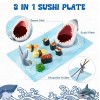 Exlipo Jaws Sushi Plate Shark Ceramic Hand Painted Table Serving