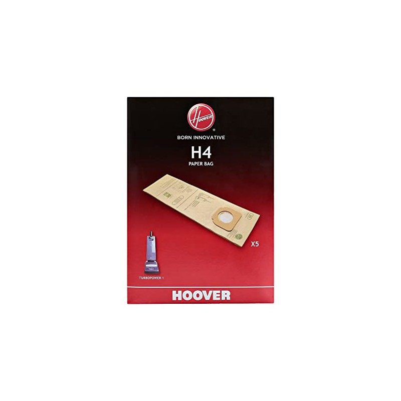 Hoover 9173691 H4 Disposal Bag, Paper, White