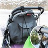 com-four® 2 x Pram Hooks with Non-Slip Rubber Nubs for