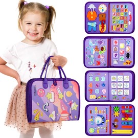 Winblo Busy Book for Toddlers 1-3 Year Old Girl Boy Birthday Gift - Busy Board for Toddlers 2-4, Montessori Educational Learning Travel Activities Toys for Kids Ages 2-3