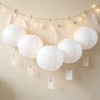 5 Pack 12 Inch White Round Paper Lanterns Chinese Japanese