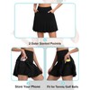 Soneven Women Knee Length Tennis Skort with Pockets High Waisted