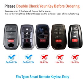 Bqepe for Toyota Key Fob Cover Keychain Fit for 2025 Camry 2019-2024 Land Cruiser,2021-2024 Venza,Grand Highlander,Hilux,Fortuner,2022-2024 Tundra,Corolla Cross,Prius (Green, 4 Buttons)