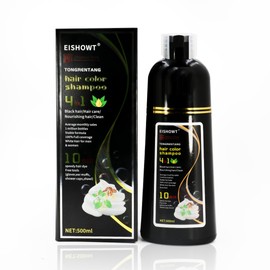 Kit De Shampoo con Tinte y Esencia De Hierbas Cubre Canas color NEGRO 4in1. Cubre tus canas con ingredientes Naturales al mismo tiempo que restauras y