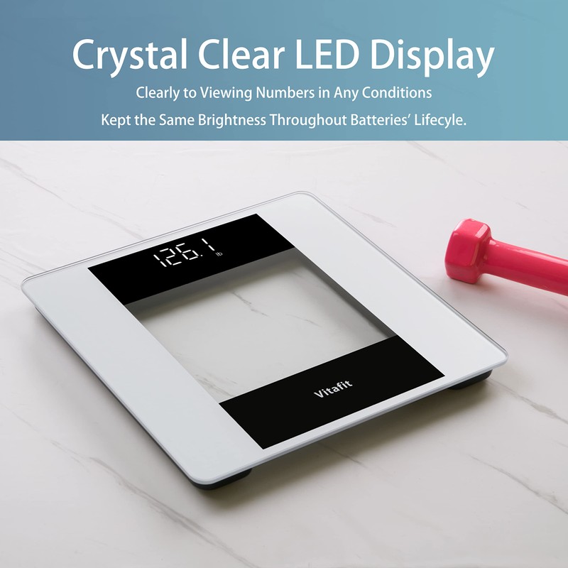Vitafit Digital Bathroom Scale for Body Weight, High Accuracy Assured