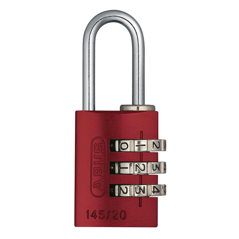 Padlock Combination Aluminum 20mm Red