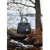 Islander Harris Tweed Mini Tiree Tote, Black-grey Herringbone