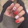 24 Pcs Christmas Press on Nails Short Square - MINGCHUN