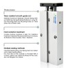 TAILONZ PNEUMATIC 10mm Bore 100mm Stroke Double-Rod Double-Acting Aluminum Pneumatic