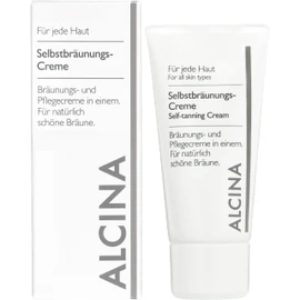 ALCINA Self-Tanning Cream - 1 x 50 ml - For a Naturally Beautiful Tan - Nourishes Dry Skin Areas - Tanning and Care Cream with DHA