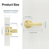 Leydebong 4 Pack Privacy Door Lock Door Handle Lever Keyless
