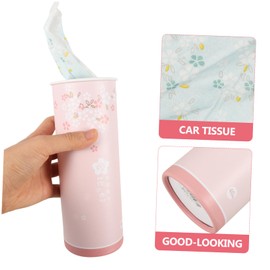 FRCOLOR 3pcs Portable Car Tissues Cylinder Decorative Face Tissues for Car Cup Holder Durable Travel Compact and Reusable Supplies for Road Convenience