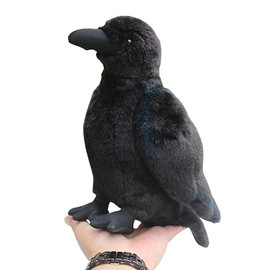 Peluche realista de cuervo negro, lindo juguete de peluche de peluche de cuervo negro, juguete de peluche suave para cumpleaños, regalos para niños, d