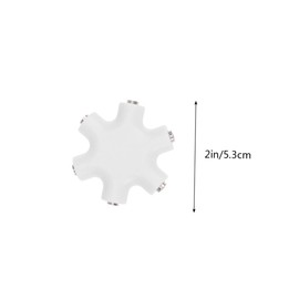 LABRIMP Hexangular Headphone Jack Splitter Way Port Female Audio Connector Adapter for Phones Music Players Practical Design for Sharing Sound with Friends White