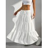 Xuani Maxi Skirts for Women Ruffle Hem A Line Long