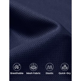 Auranso Boys Sweatpants Althetic Mesh Quick Dry Sports Pants for Kids Joggers Workout with Pockets Drawstring Navy 11-12Years