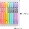 CRAFTHROU 10piezas Marcatextos Borrables de Doble Punta Resaltadores Líquidos Pastel
