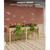 Hipicute 2 Tiers Wooden Raised Planter Box,72x23x30-Inch,Mobile Elevated Wood Planter,