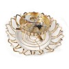 Dimmable Crystal Chandeliers Lotus-Shaped Flush Mount Ceiling Light with Remote