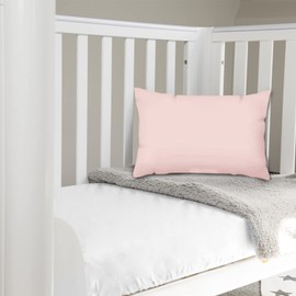 Pizuna Cotton Light Pink Pillow Cases 33x46cm For Babies, 2pc 400 Thread Count 100% Long Staple Cotton Highly Breathable Sateen Weave Baby Crib Pillow Cases For Girls And Boys By