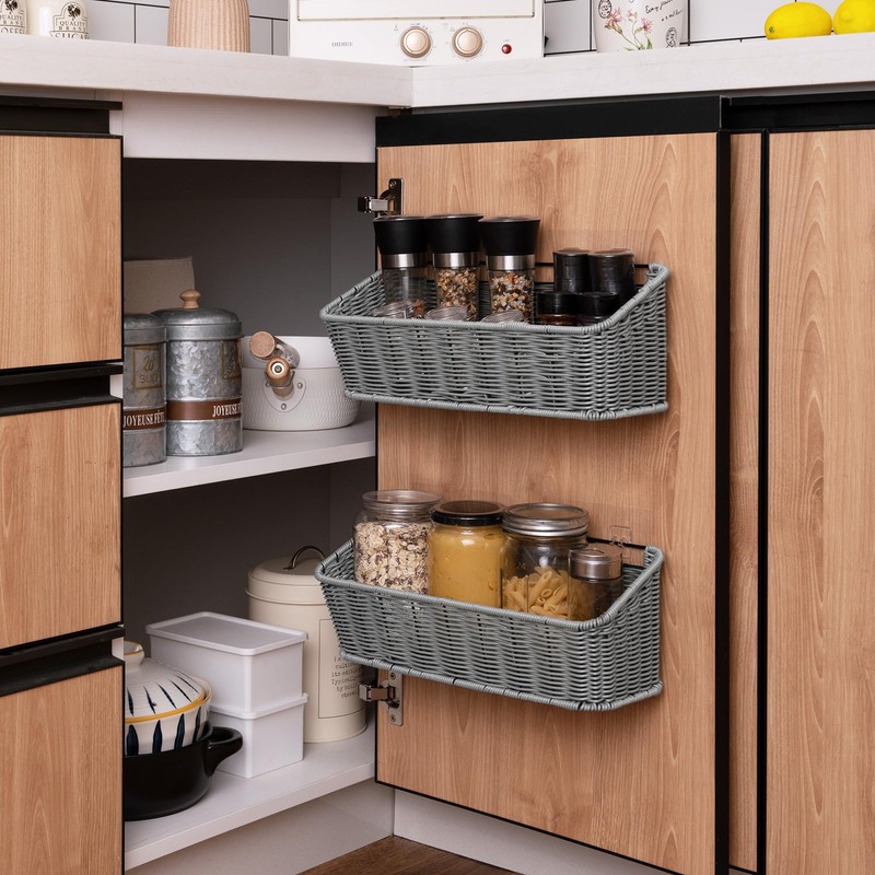 GRANNY SAYS Wicker Hanging Basket, 2 Pack Storage Baskets for