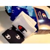 Champion Script 6 Pair Quarter Socks Blue/Black/Whi