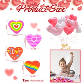 76 Pcs Valentine Erasers Heart Pencil Erasers Mini Erasers for Kids Bulk, Fun Erasers Tiny Erasers for Homework Rewards, Valentine's Day Party, School Student Prizes, Holiday Gift