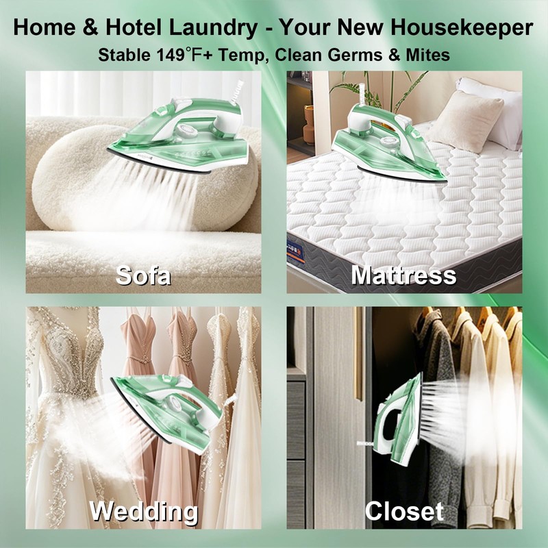 Martisan Steam Iron Lite, 1700W, 15s Fast Heat-up, Extra Soleplate
