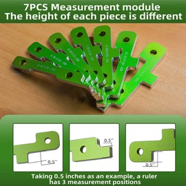 Router Table Setup Bars, 7pcs Aluminum Alloy Setup Blocks Height Gauge Set for Router Table Saw Accessories and Angle Woodworking Table Saw Height Gauge Set w Storage Box