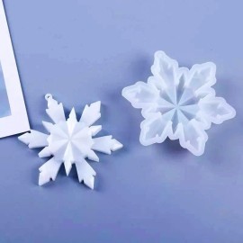 Unbranded Deep Snowflake silicone mold for epoxy resin Faceted For Christmas Ornaments