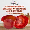 Easy Greasy Colander Grease Strainer With Handle And Container, Catch