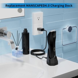 Replacement for MANSCAPED 4.0 Charging Dock with AC Adapter, for MANSCAPED Wireless Charging Dock, Fit for MANSCAPED The Lawn Mower 4.0 Electric Groin Hair Trimmer