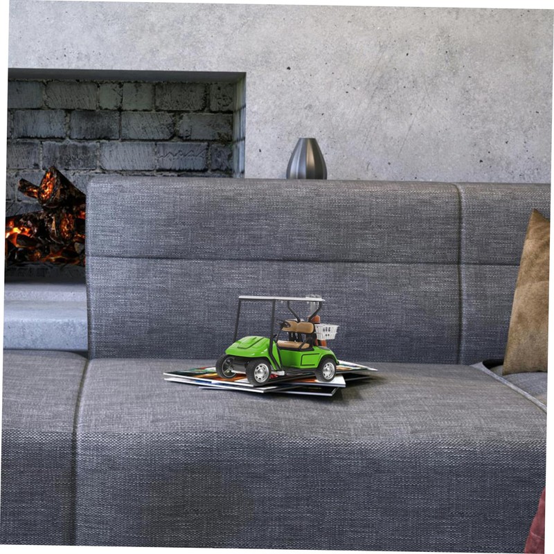 Mikinona Miniature Golf Cart Model Durable Desktop Decoration Realistic Golf