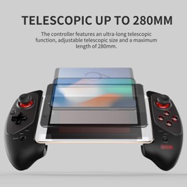 Acogedor Joystick de Gamepad Móvil Bluetooth 4.0, PG-9083S Tableta de Teléfono Móvil Smart TV Gamepad Mango de Juego Telescópico para Android/iOS