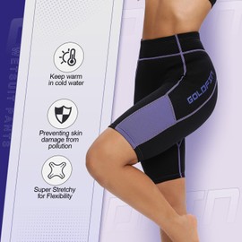 GoldFin Wetsuit Shorts for Men and Women, 1.5mm/3mm Wetsuit Pants for Water Sports Surfing Swimming Snorkeling Scuba Kayaking Pants