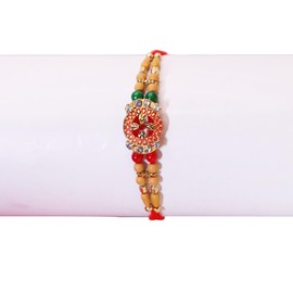 AYUSHNAIK Set of 1 Premium Colorful Designer Rakhi Thread, Rakhi for Brother, Raksha Bandha Gift for Your Brother, Rakhi Bracelet for Loving Sibling, Father, Bhabhi, Bhaiya