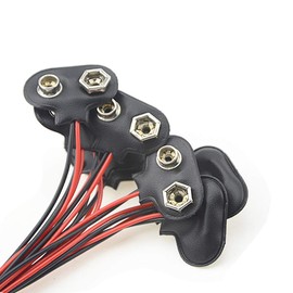 WMYCONGCONG 5 PCS DC 3-24V Electronic Buzzer Alarm Sounder Continuous Beep and 5 PCS 9V Battery Clip Connector Kit