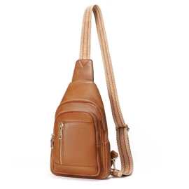 SENDEFN Sling Bag for Women Small Crossbody Bag Leather Crossbody Fanny Pack Chest Bag for Women