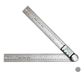 SCITOOLS Digital Angle Gauge, Angle Meter, LCD Screen, 0-360° Measurement Range, Metal, 11.8 inches (300 mm), Angle Ruler, Angle Measurement, Length Measurement, Capital Letter, Easy to Read in