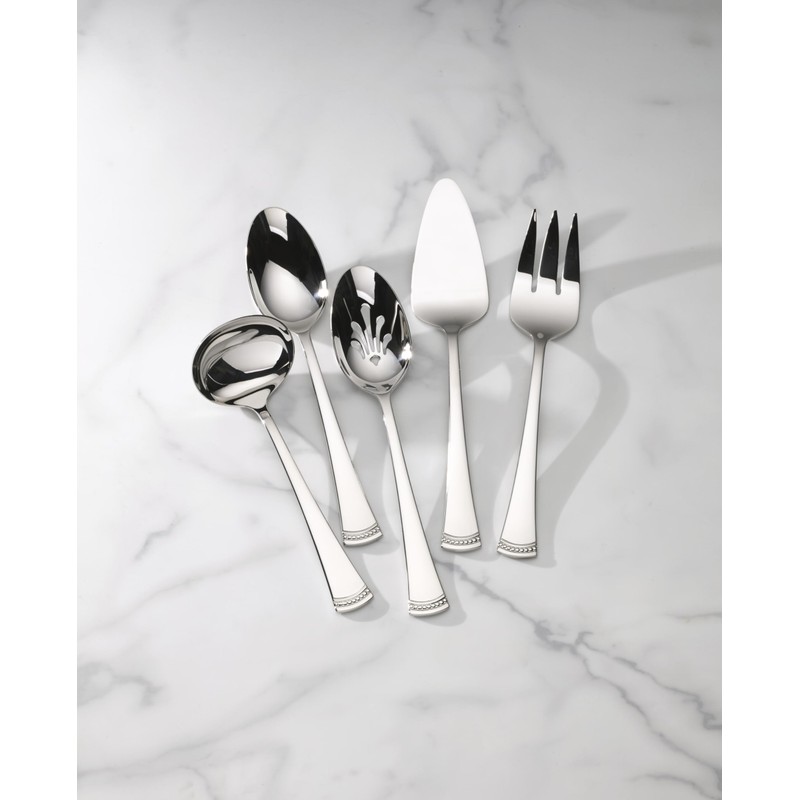 Lenox Silverware Serving Utensils Sets, Portola 5-Piece Hostess Set, Flatware