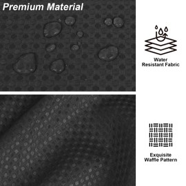 NiCola Shower Curtain 180x 180CM, Green Waffle Shower Curtain, Heavy Duty Bath Curtain, for Wet Room Bathtub Shower Stall, Water Resistant (Black)