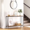 HOOBRO Console Table, 47.2" Narrow Entryway Table, Industrial Sofa Table