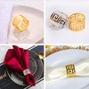 12Pcs Napkin Rings, BetterJonny Hollow Out Napkin Rings Exquisite Metal