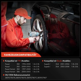 Frankberg ABS Rear Sensor Compatible with P.a.s.s.a.t 3B2 3B3 1.6L-2.8L 1996-2005 P.a.s.s.a.t Variant 3B5 3B6 1.6L-2.8L 1997-2005 Replace# 3B0927807B