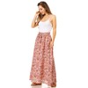 Pink Floral Maxi Skirts for Women Long Length Reg &
