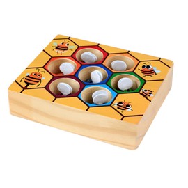 Bee Hive Matching Game Wooden Color Sorting Toddler Fine Motor Skills Toys Preschool Learning for Toddler